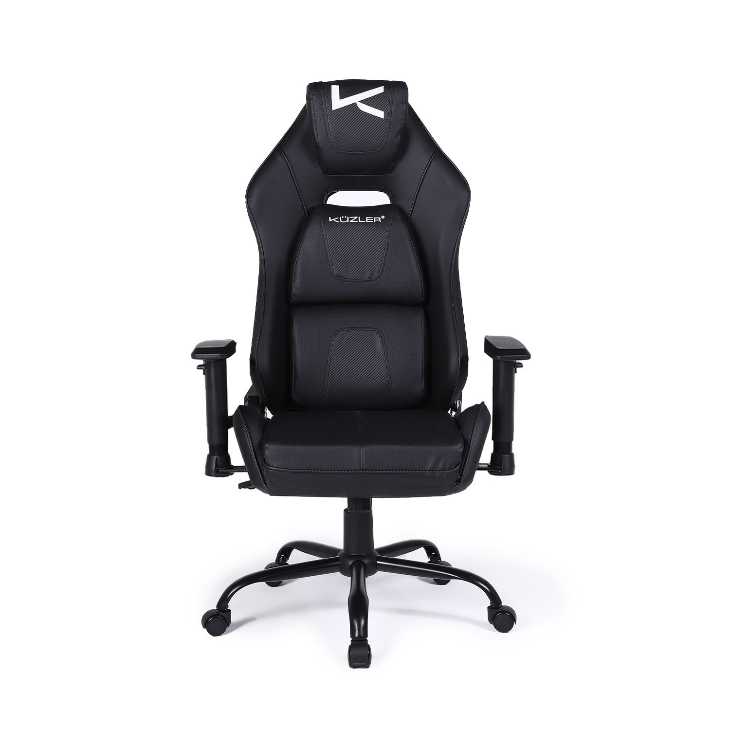 Silla Gamer Kuzler Negra Con Base Metálica Ajustable Draktar-n